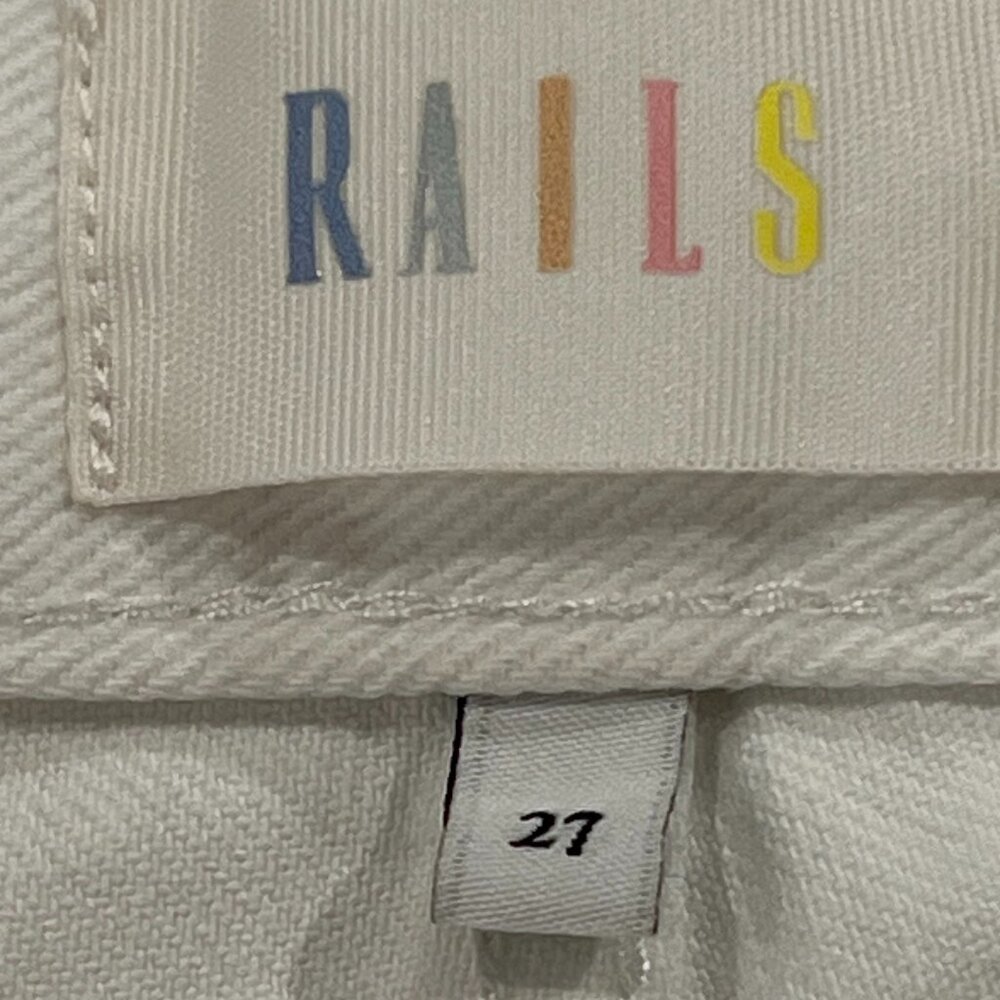 Rails Atwater Slouchy Straight Denim Short, White, 27 View 4
